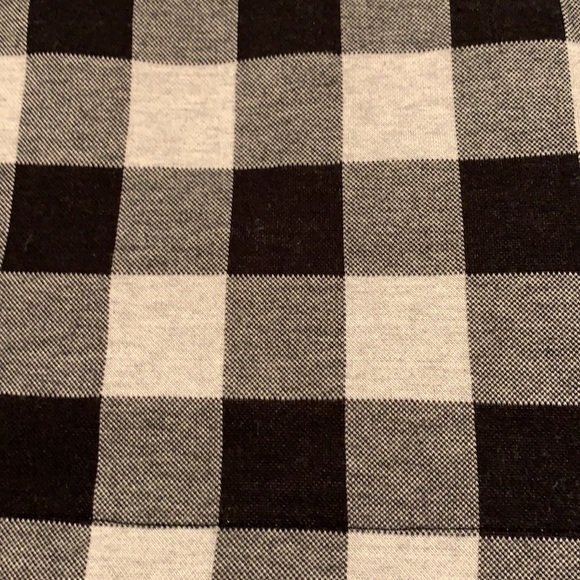 NWOT Crown & Ivy Gingham Black & White Bell Sleeve Top Plaid Checkered Medium - Picture 11 of 11